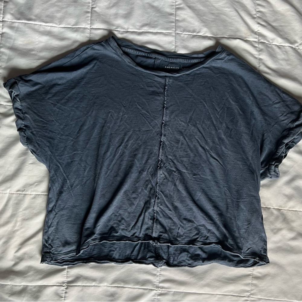 American Eagle Outfitters Gray Boxy Short Sleeve T-Shirt
